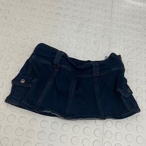 Y2k low rise denim mini skirt skort